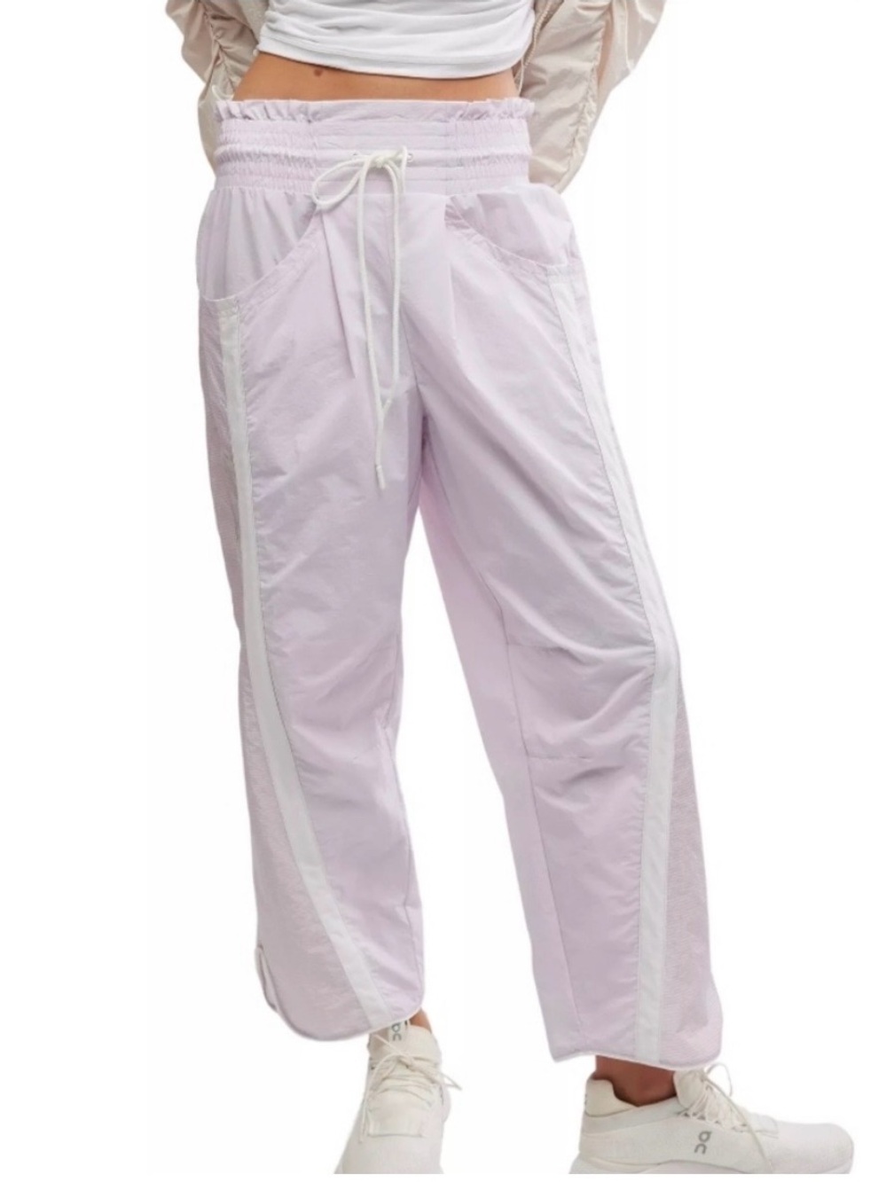 FP Free People FREE MOVEMENT Champ Is Here Printed Pants / purple lilac - Picture 2 of 7